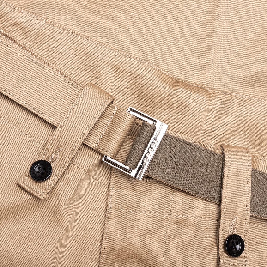 COTTON CHINO PANTS - BEIGE - 3