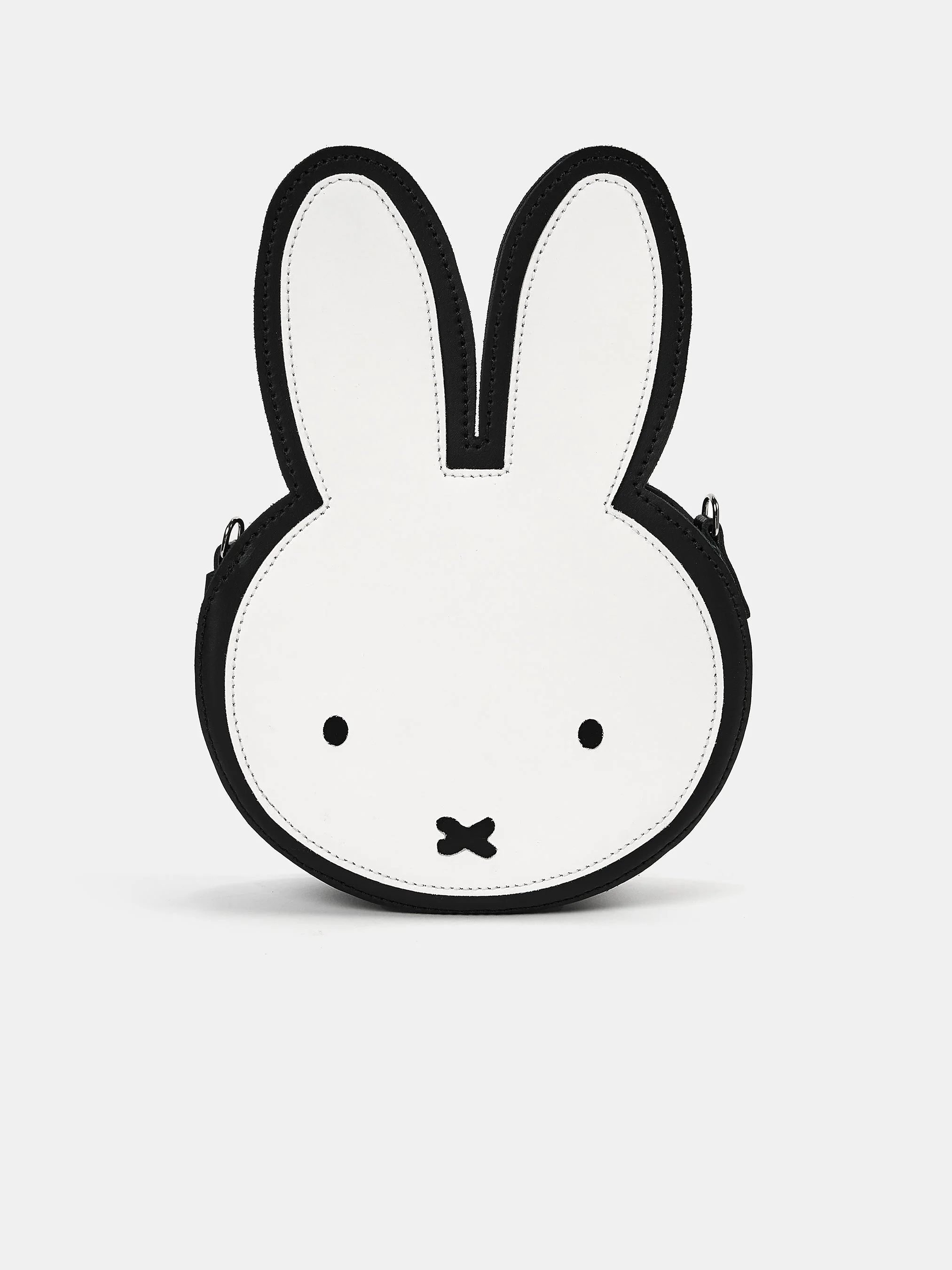 The Miffy Face Cross-Body Bag - Black and Brilliant White - 1