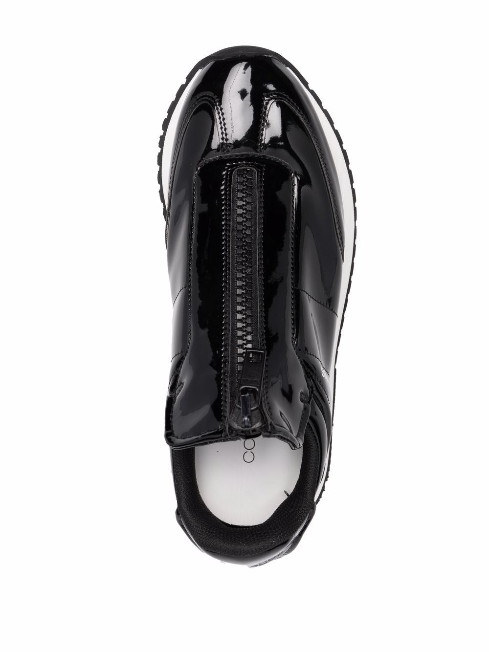 high-shine finish sneakers - 4
