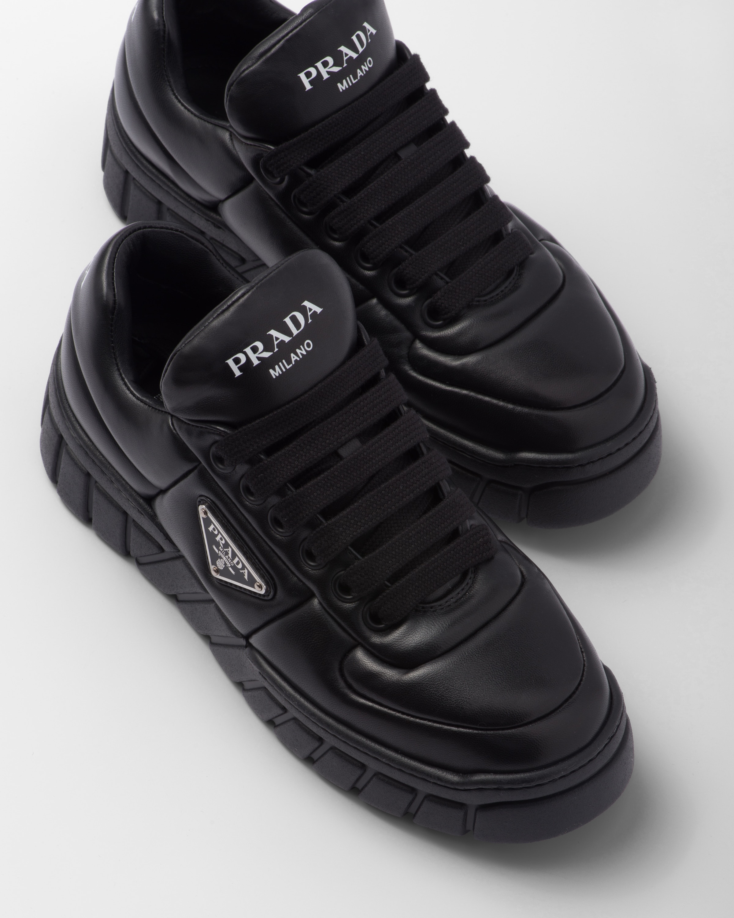 Padded nappa leather sneakers - 6