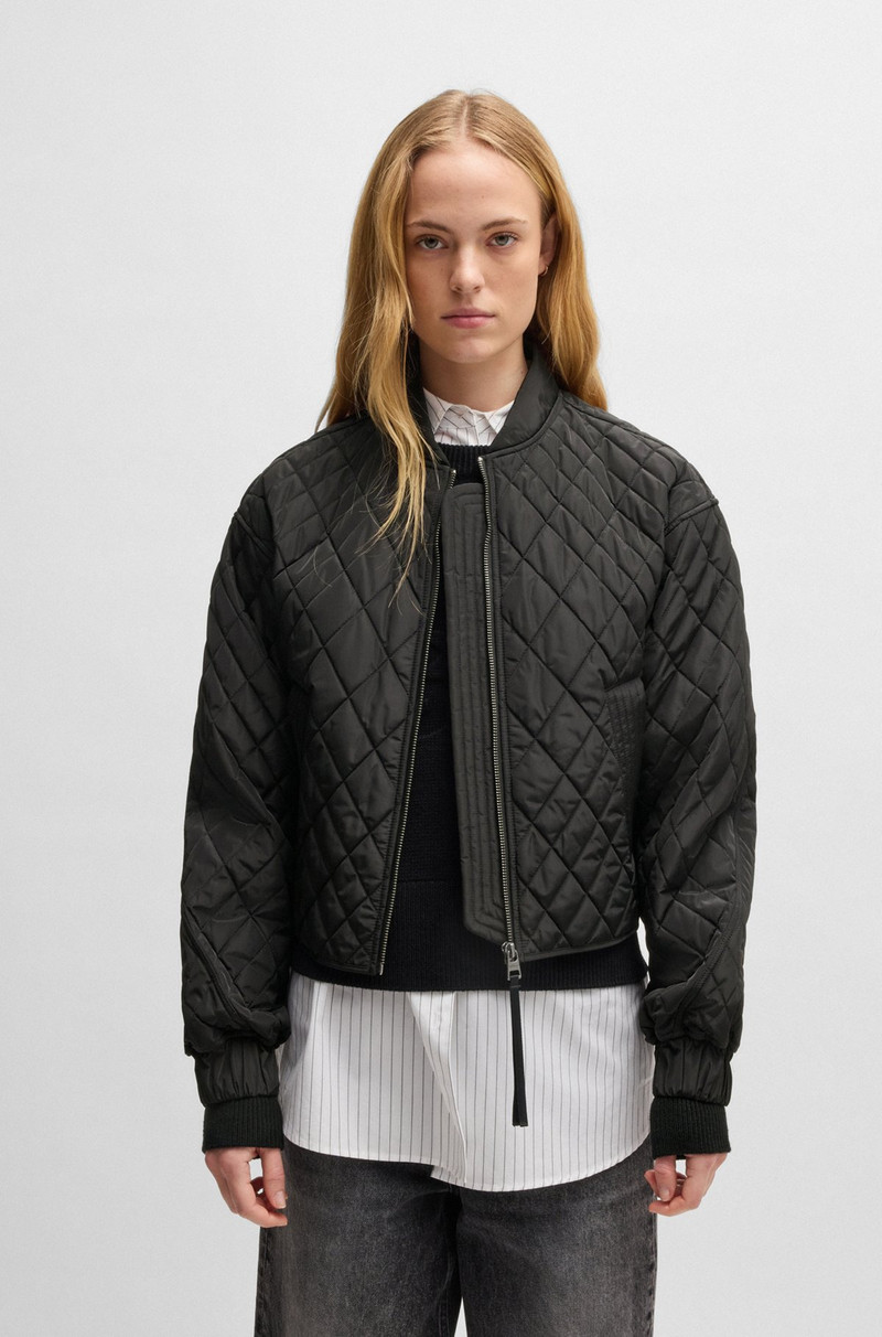 QUILTED BOMBER JACKET WITH RIBBON ZIP-PULLER 2