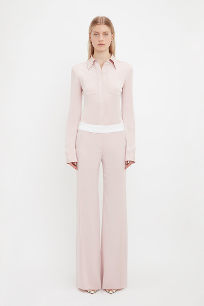 Victoria Beckham Side Panel Trouser In Blush outlook