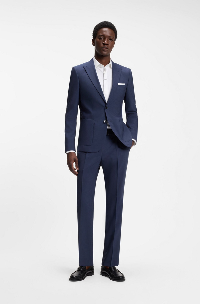 HUGO EXTRA-SLIM-FIT PANTS IN A WOOL BLEND outlook