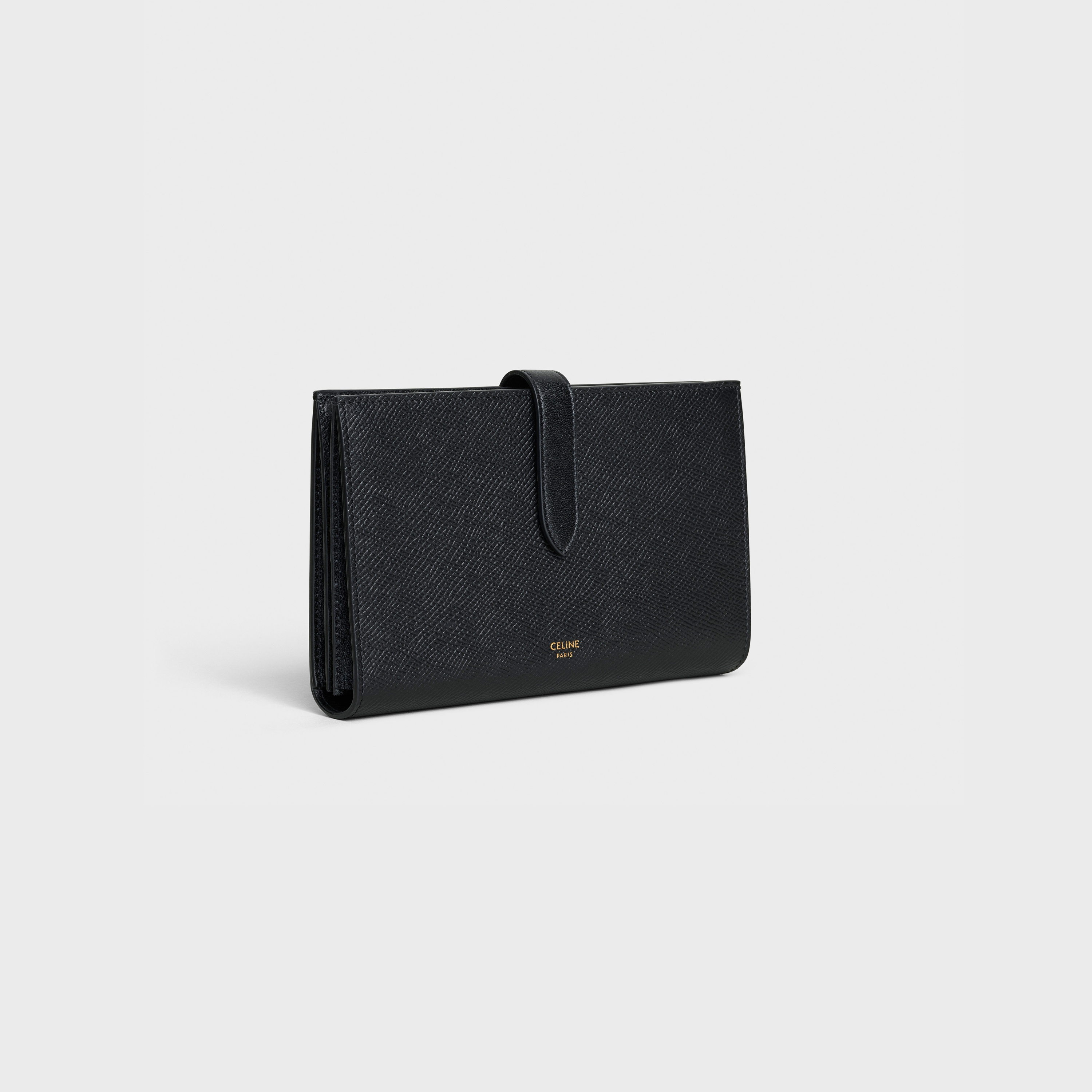 Large strap wallet in Grained calfskin - 2