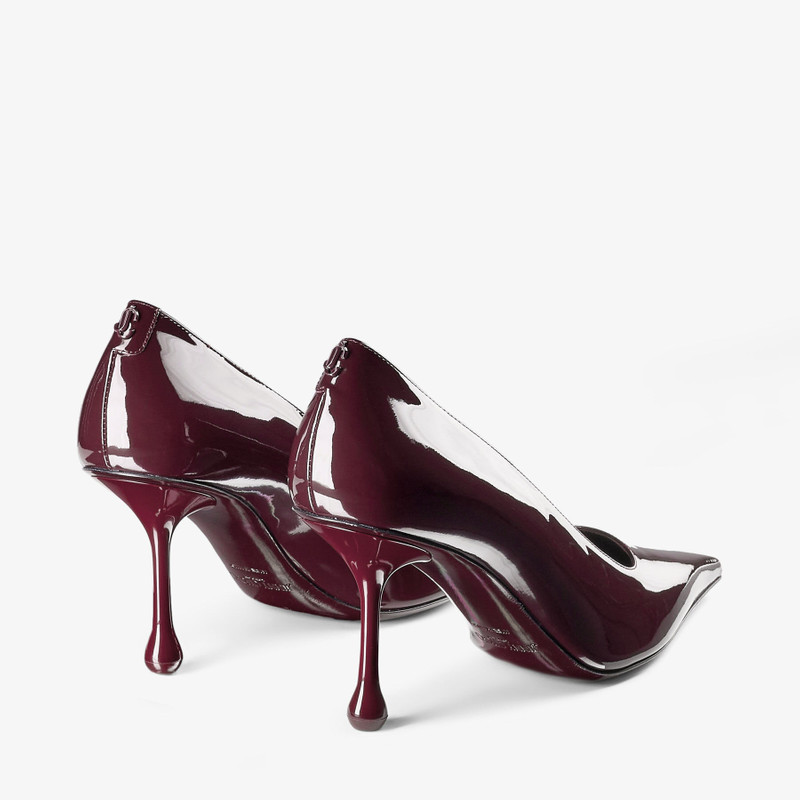 Ixia 80 Garnet Patent Leather Pumps 3