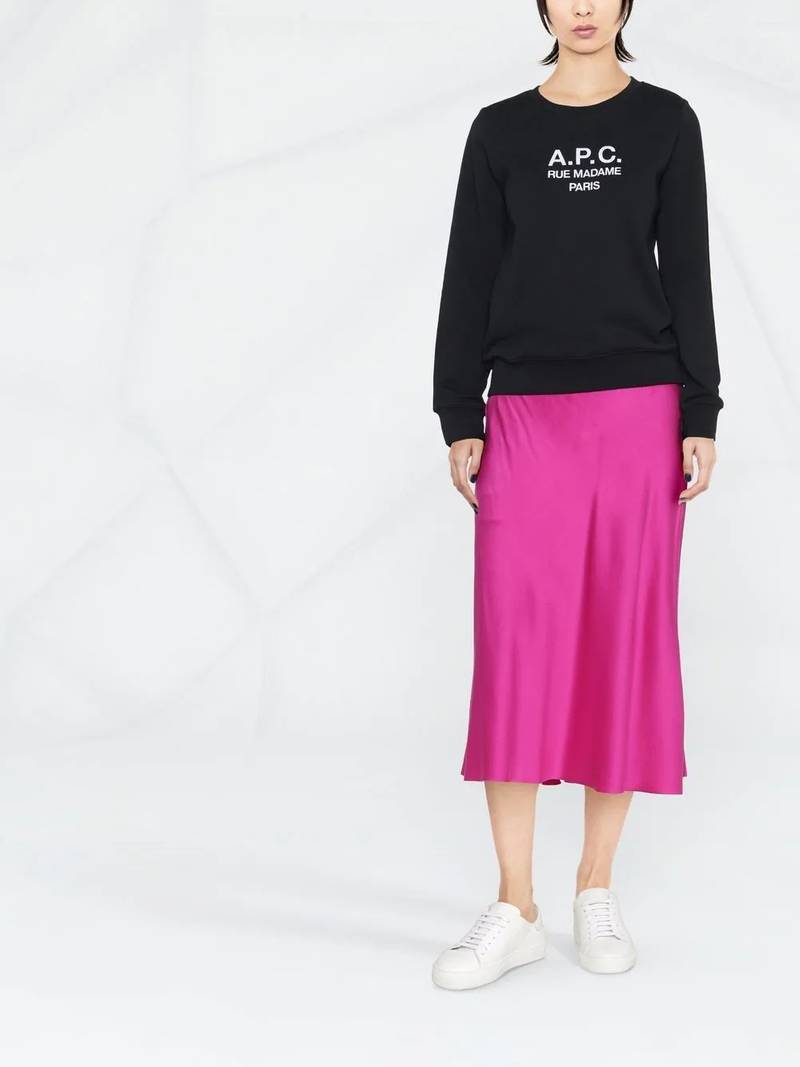 A.P.C. Tina logo-embroidered cotton sweatshirt outlook