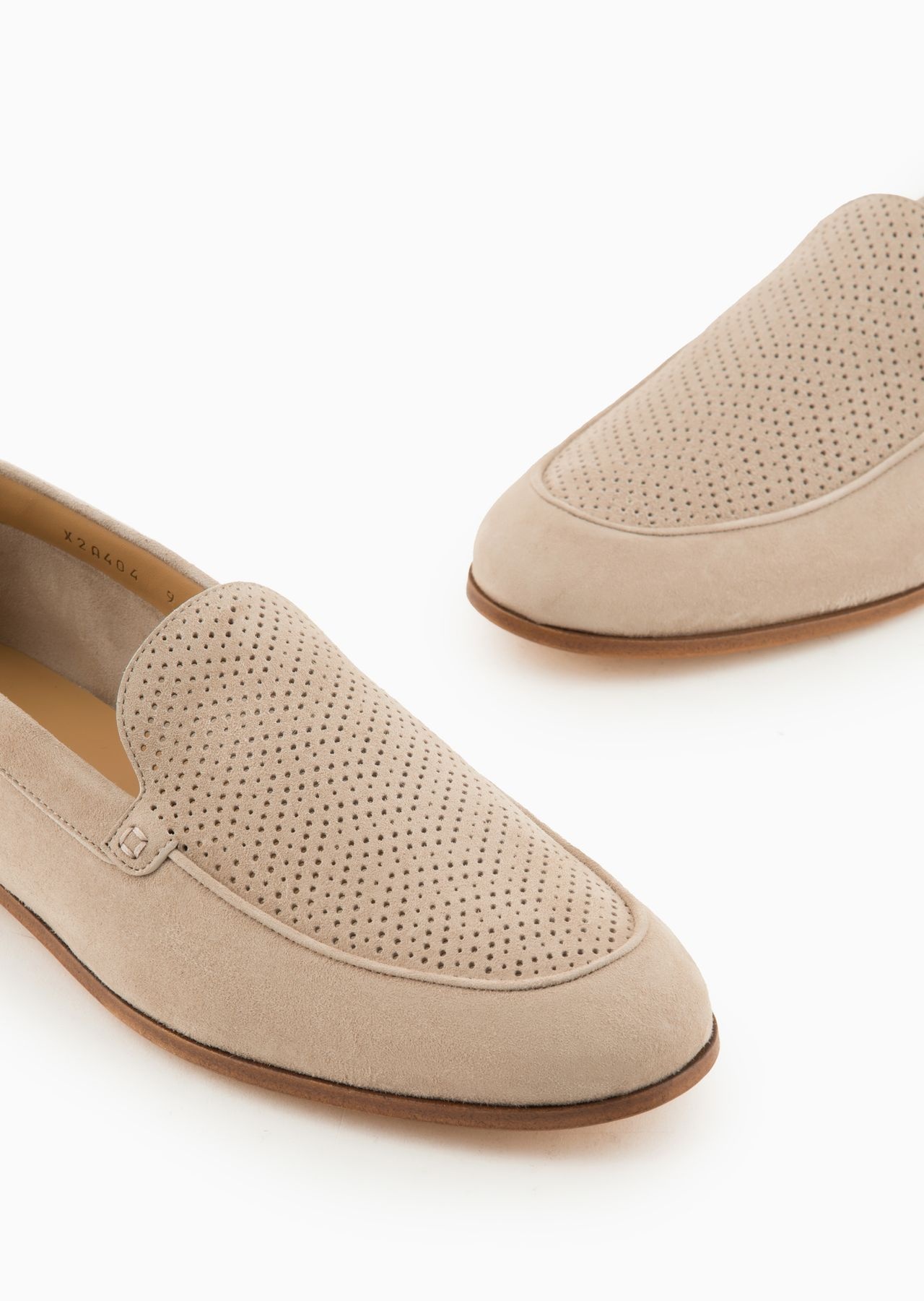 Suede loafers with a laser-cut detail - 5