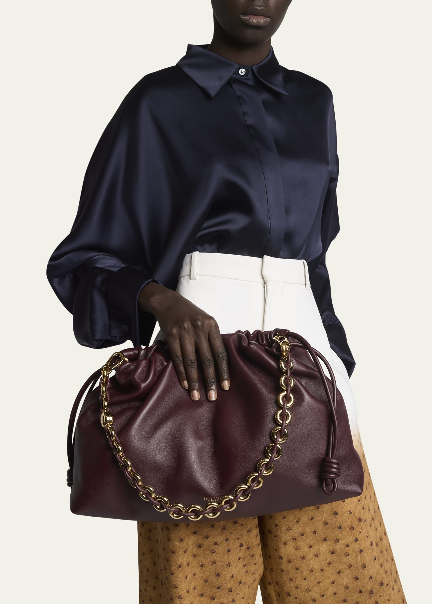 Flamenco Large Napa Lambskin Shoulder Bag - 2