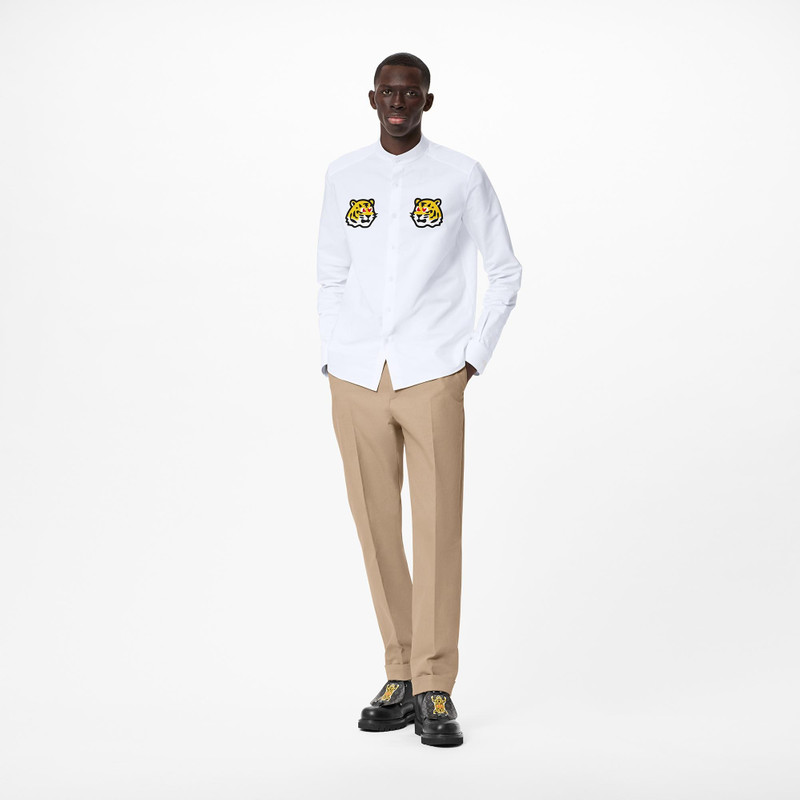 Louis Vuitton Printed Tigers Mandarin Collar Shirt outlook