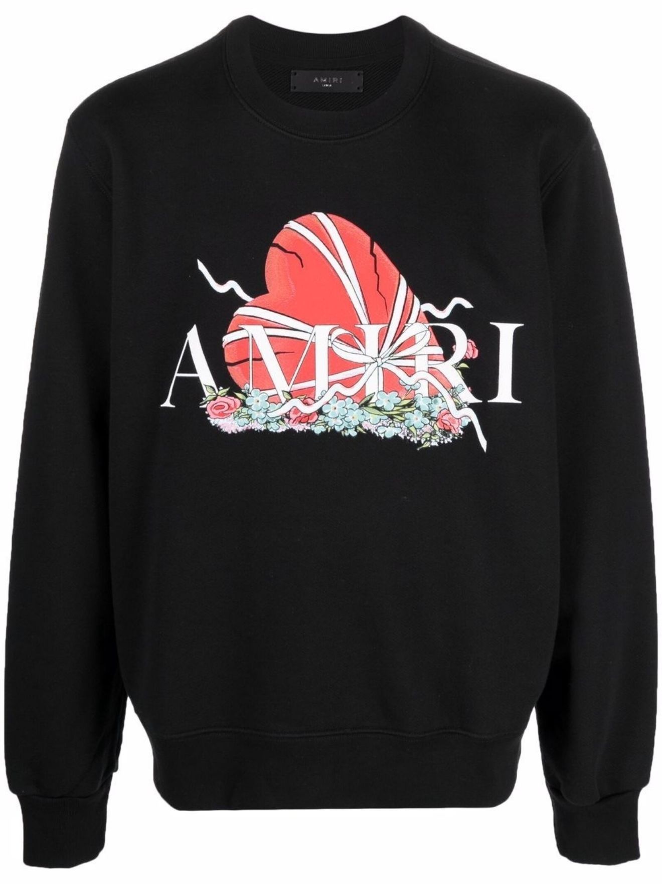 logo-print cotton sweatshirt - 1