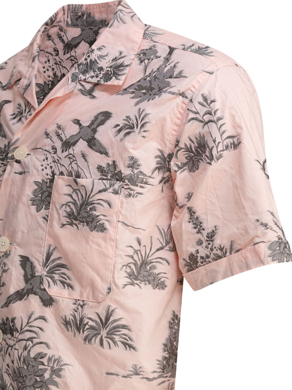 bird-print pocket shirt - 5