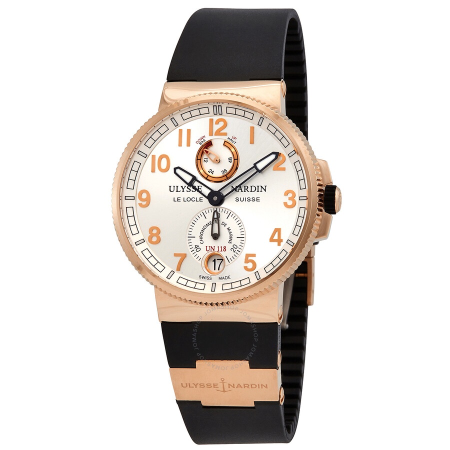 Pre-owned Ulysse Nardin Marine Chronometer Manufacture Silver Dial Men's Watch 1186-126-3/61 - 2
