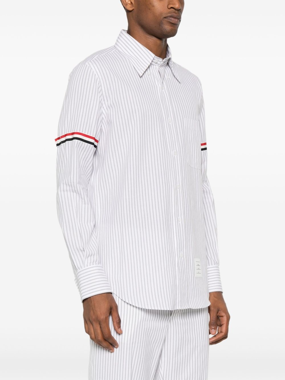 RWB-stripe cotton shirt - 3
