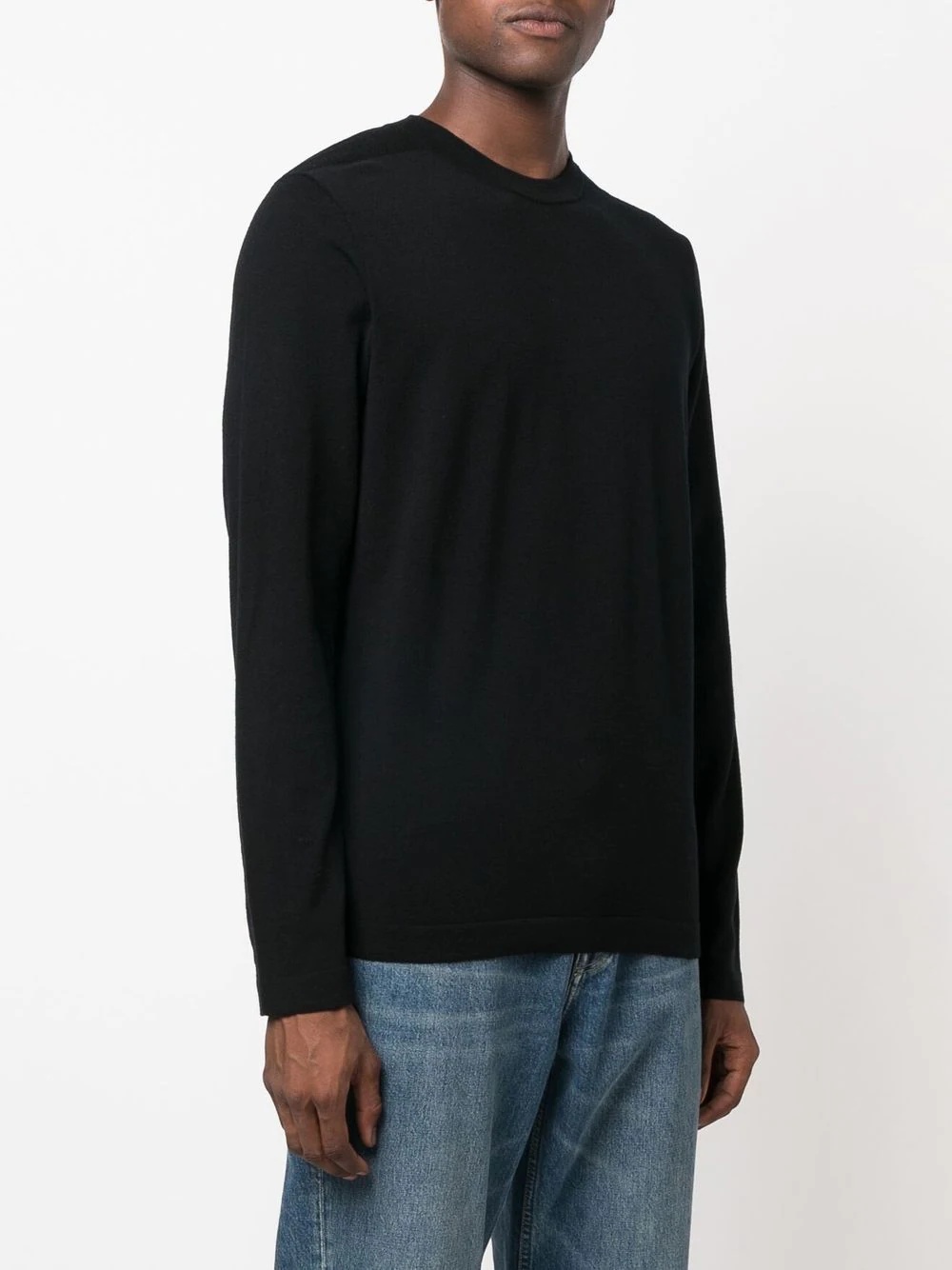 logo-embroidered crew neck jumper - 3