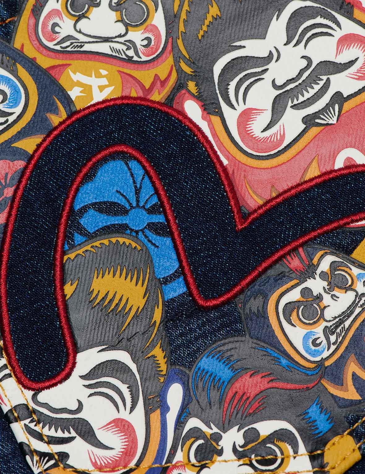 DARUMA AND LOGO CROPPED SLIM STRAIGHT FIT JEANS #2010 - 8
