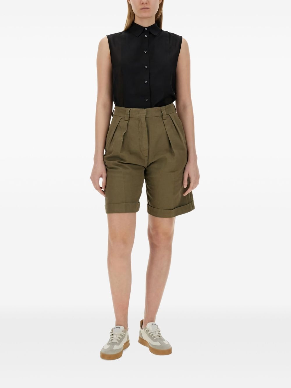sleeveless collared shirt - 2
