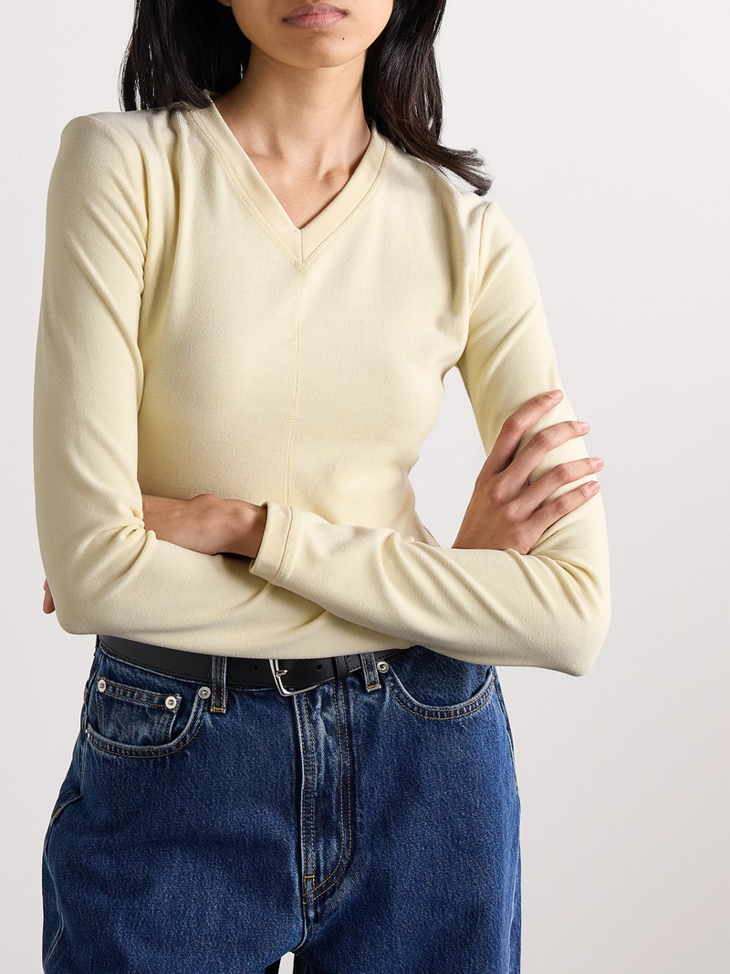Delaney Ribbed Brushed-jersey Bodysuit 3