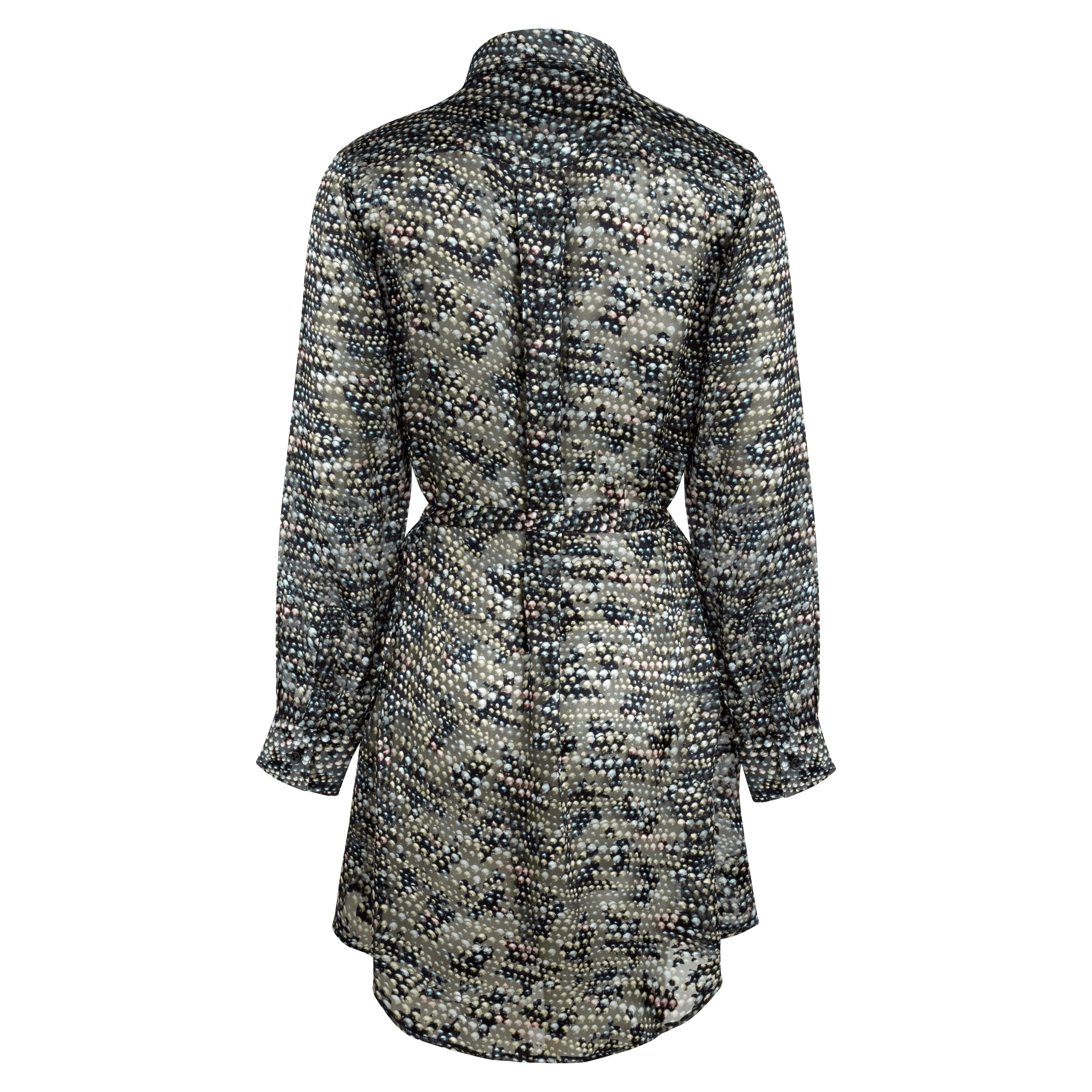 Women Silk Shirt Dress Pearl - 2