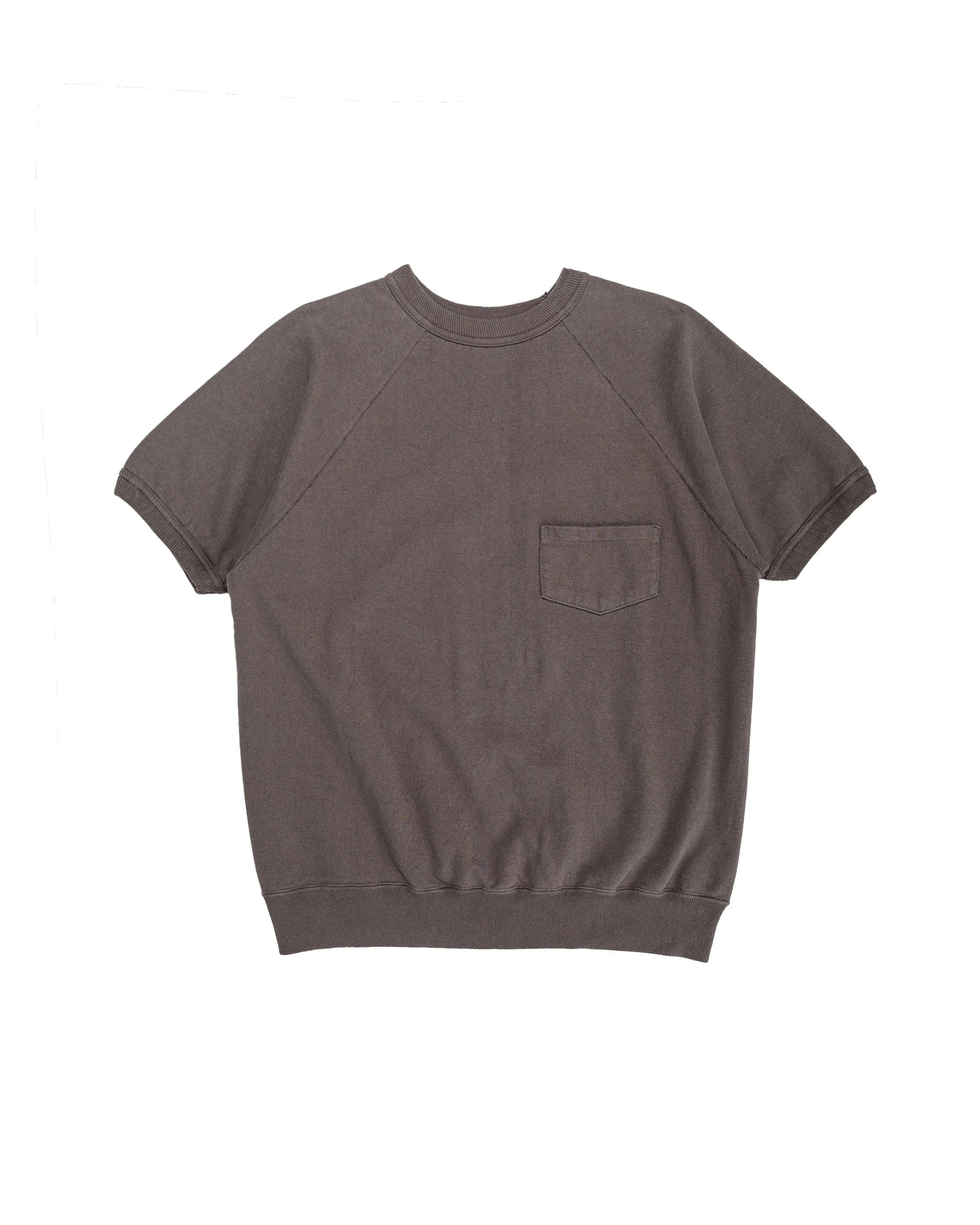 Lot. 4105 Short Sleeve SW With Pocket Plain Charcoal - 1