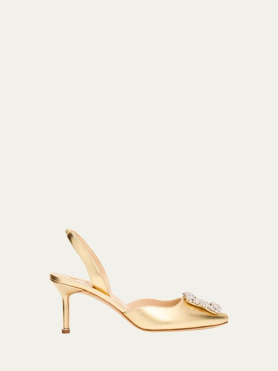 90mm BB Metallic Leather Pumps - 1