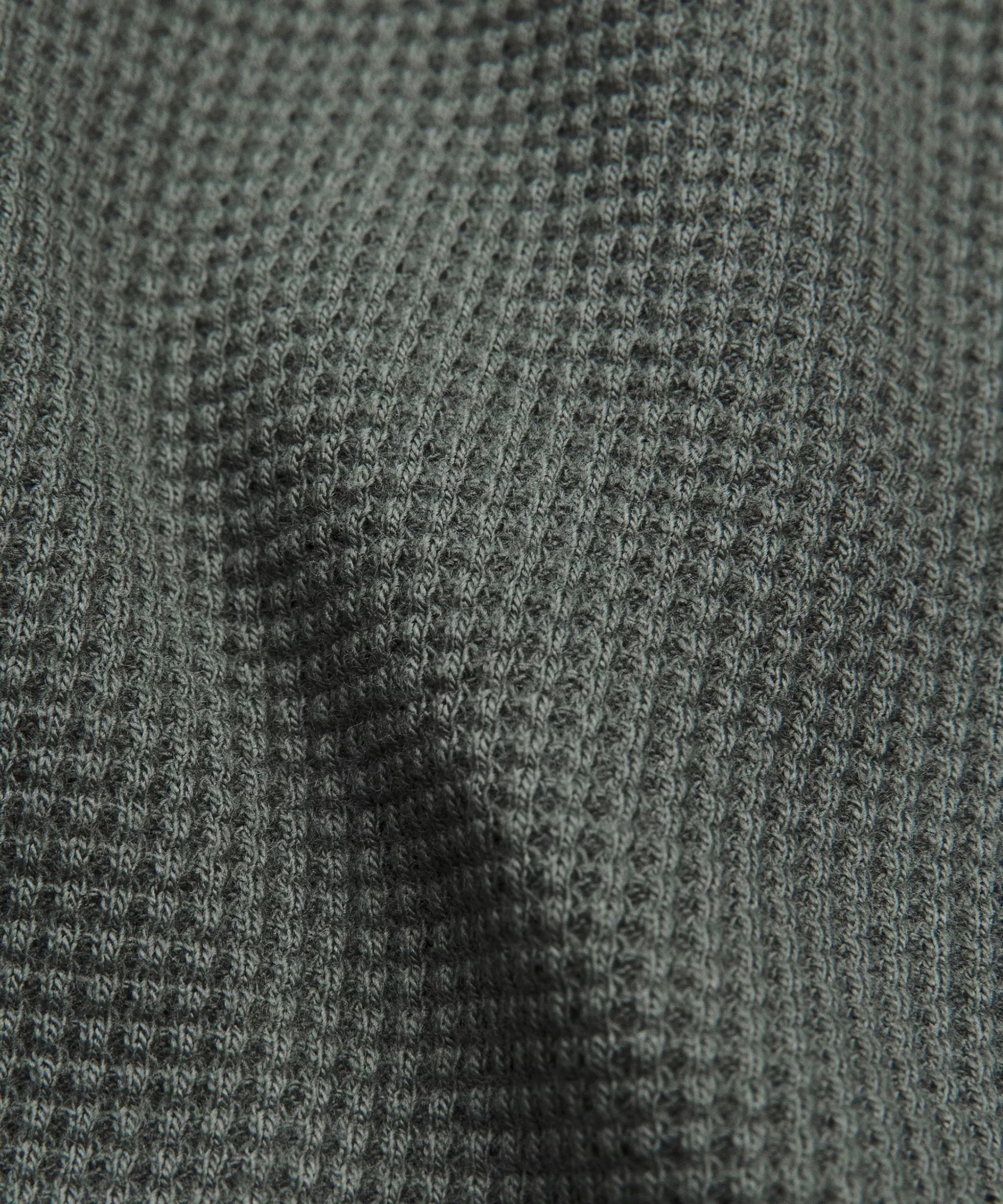 Cotton-Blend Waffle Knit Hoodie - 6