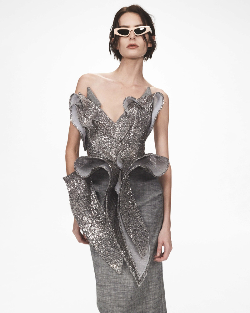 MATICEVSKI Wizard Sequin Ruffle Top outlook