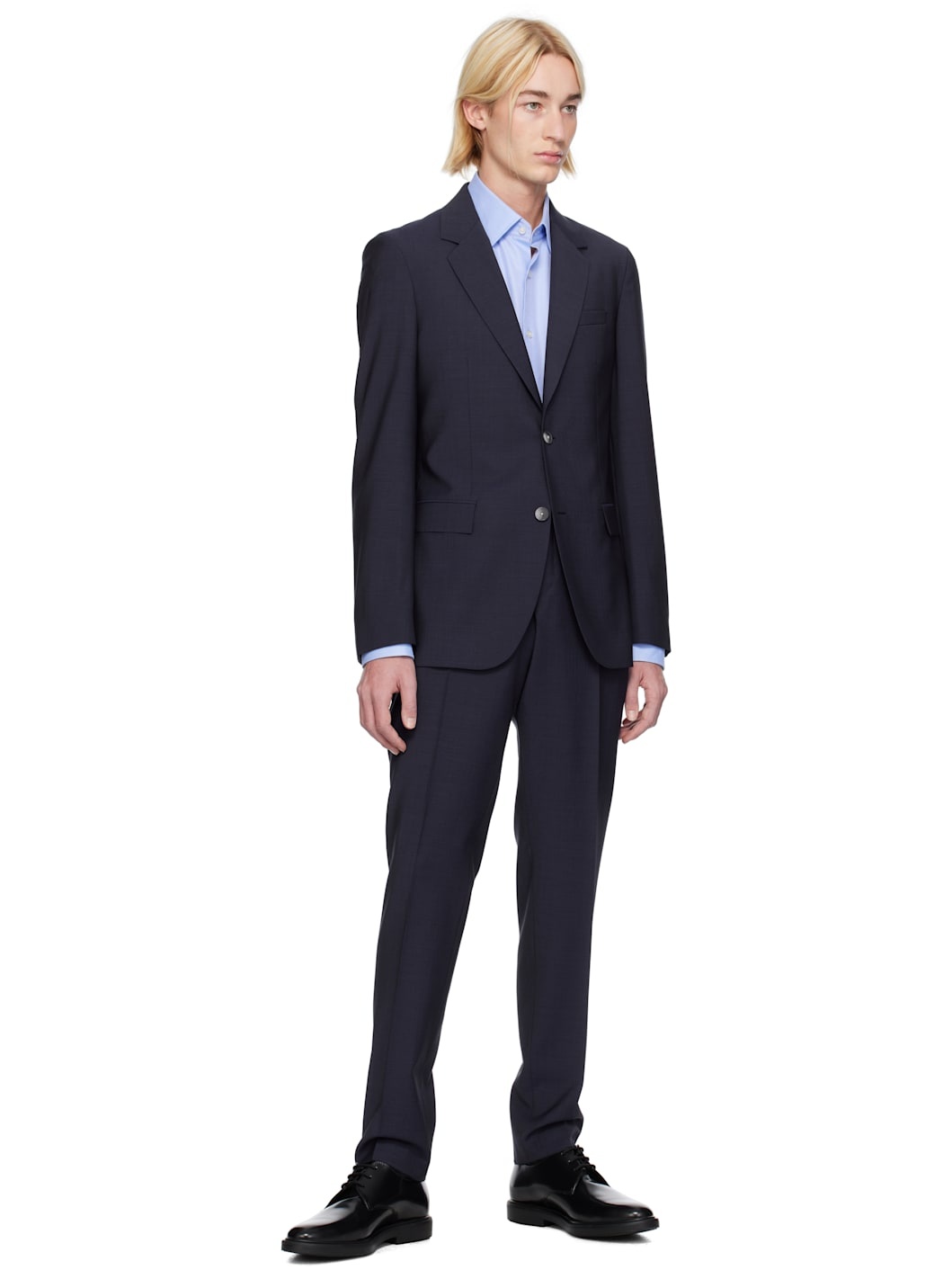 Blue Slim-Fit Suit - 5