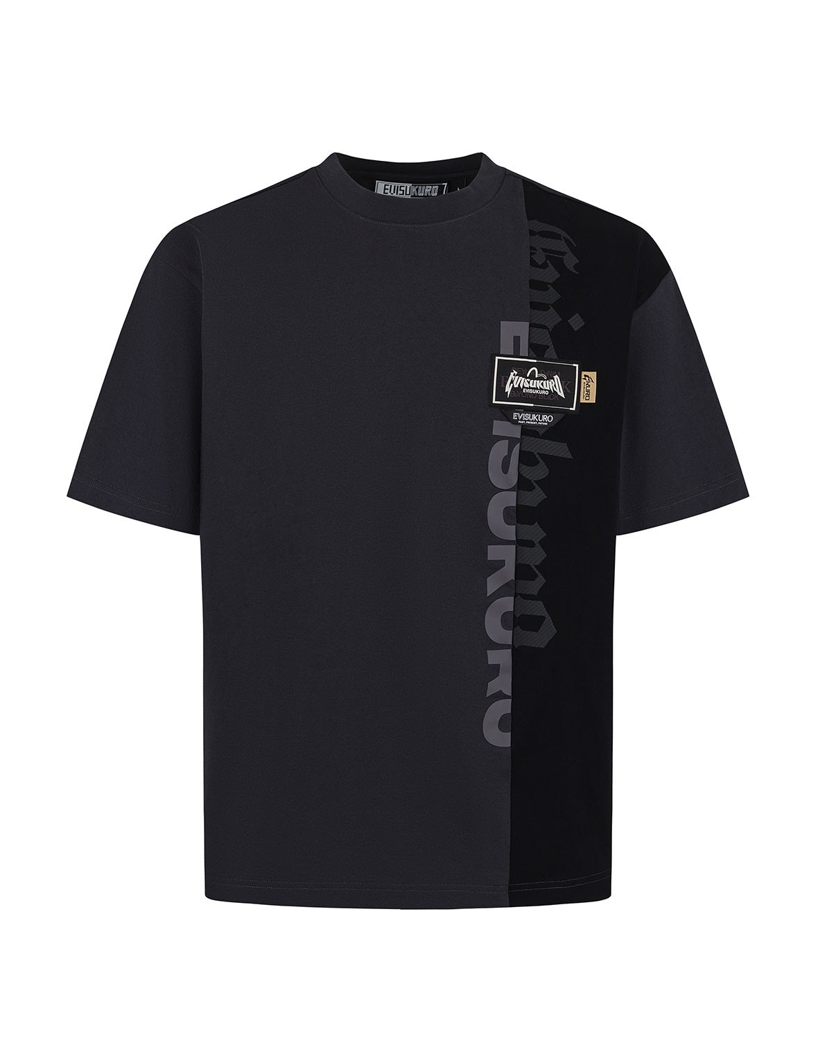 Panel design with Multi Labels Relax Fit T-Shirt - 12