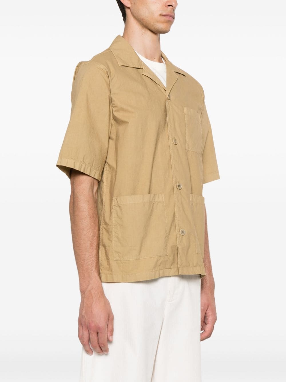 camp-collar cotton shirt - 3