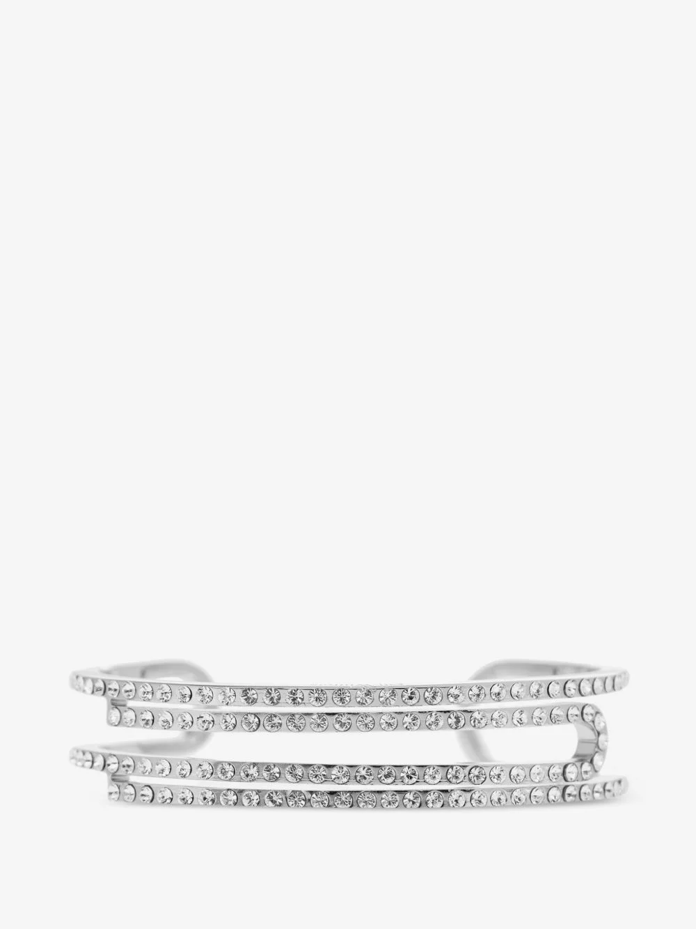 crystal-embellished cut-out bracelet - 1