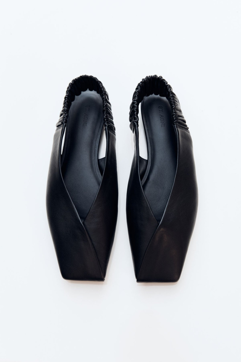 Envelope Sling Back Flat - Black 4