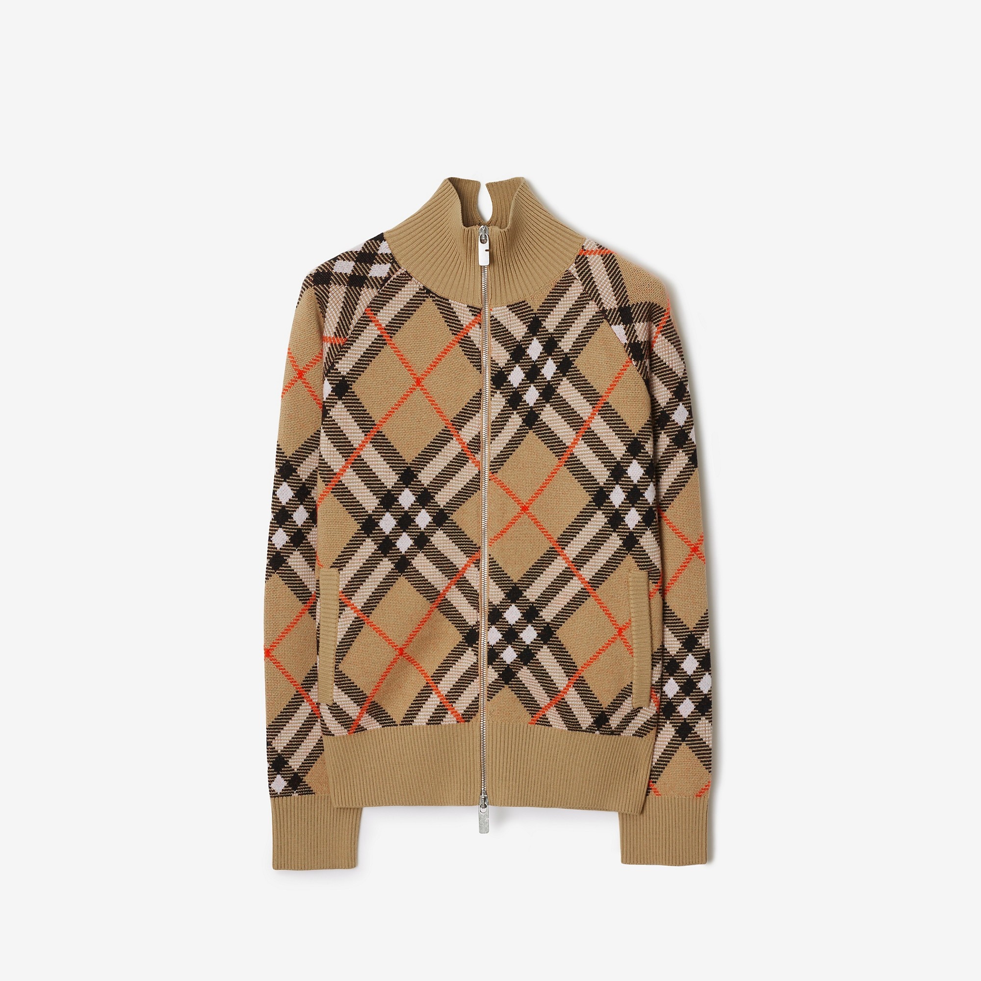 Check Wool Blend Track Jacket - 1