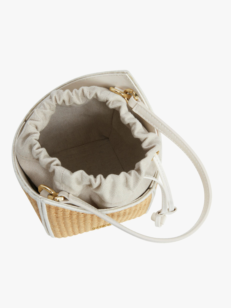 MINI CUT OUT BUCKET BAG IN RAFFIA 7