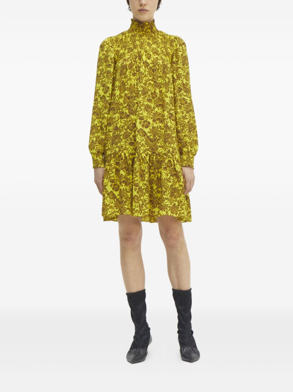 floral-print midi dress - 2