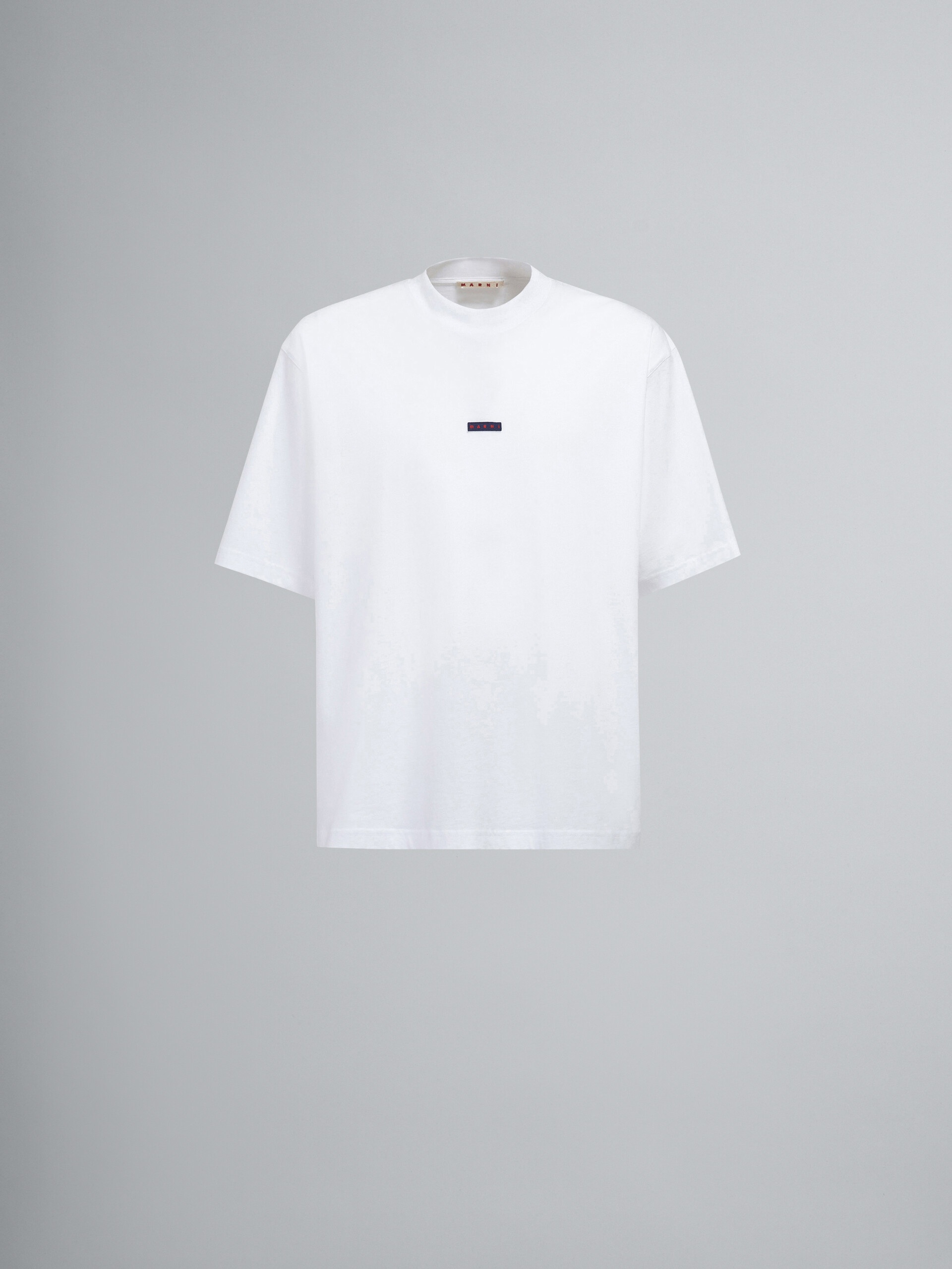 WHITE BIO COTTON JERSEY T-SHIRT - 1