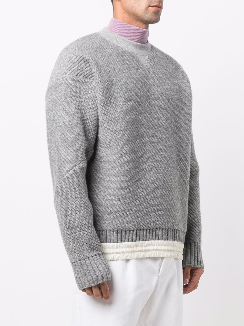 contrast-hem knit jumper - 3