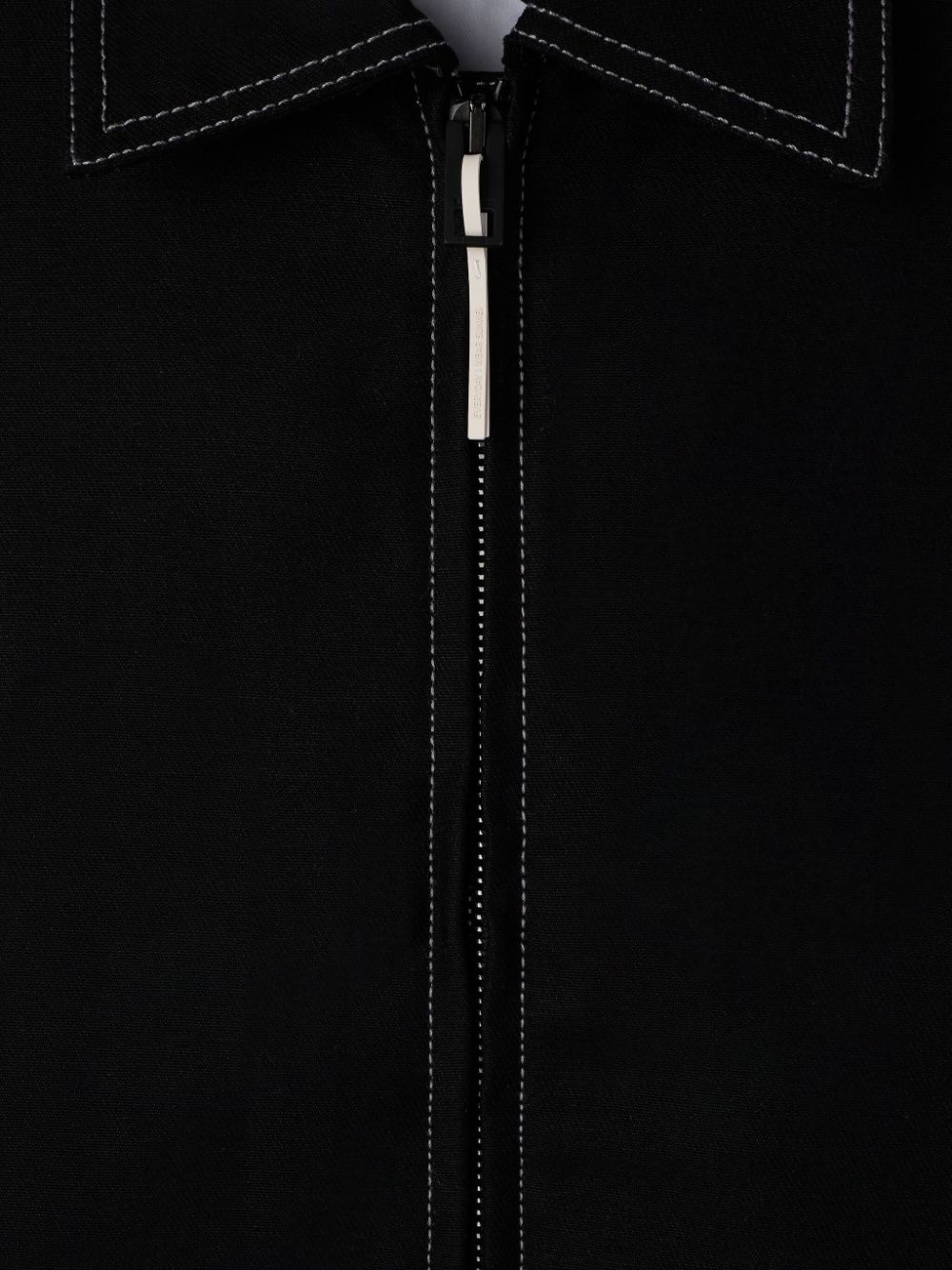 contrast stitching shirt-jacket - 2