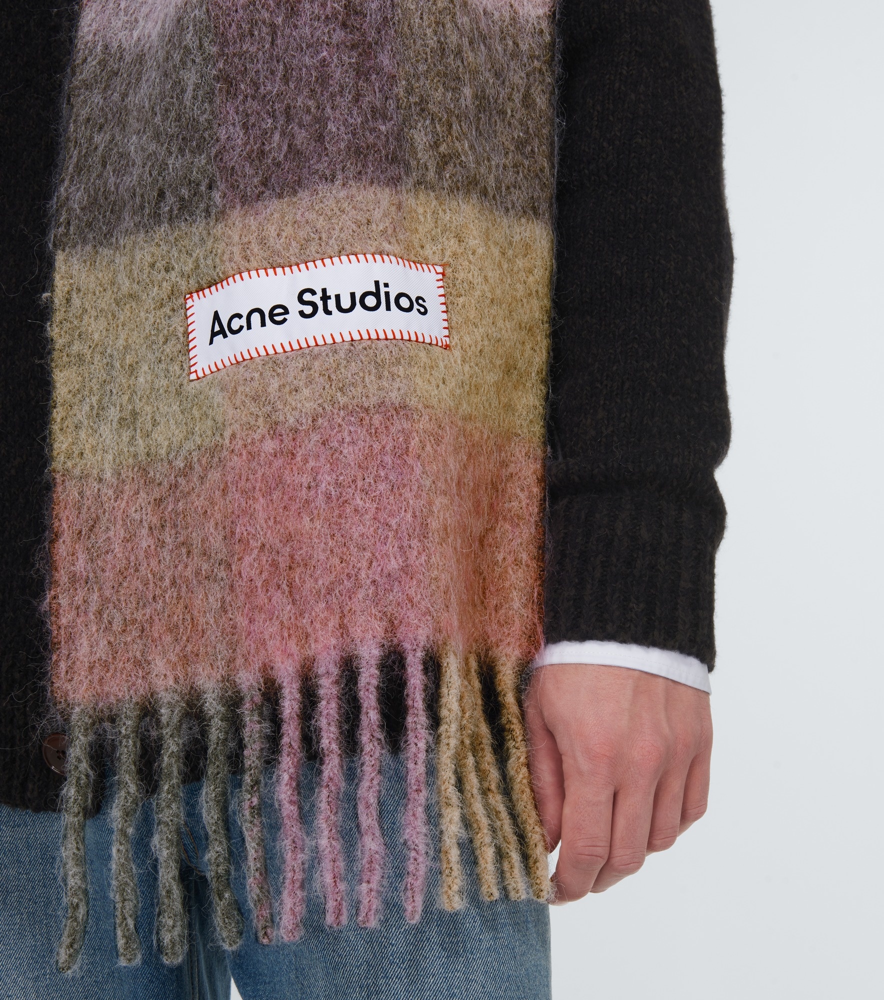 Checked wool-blend scarf - 3