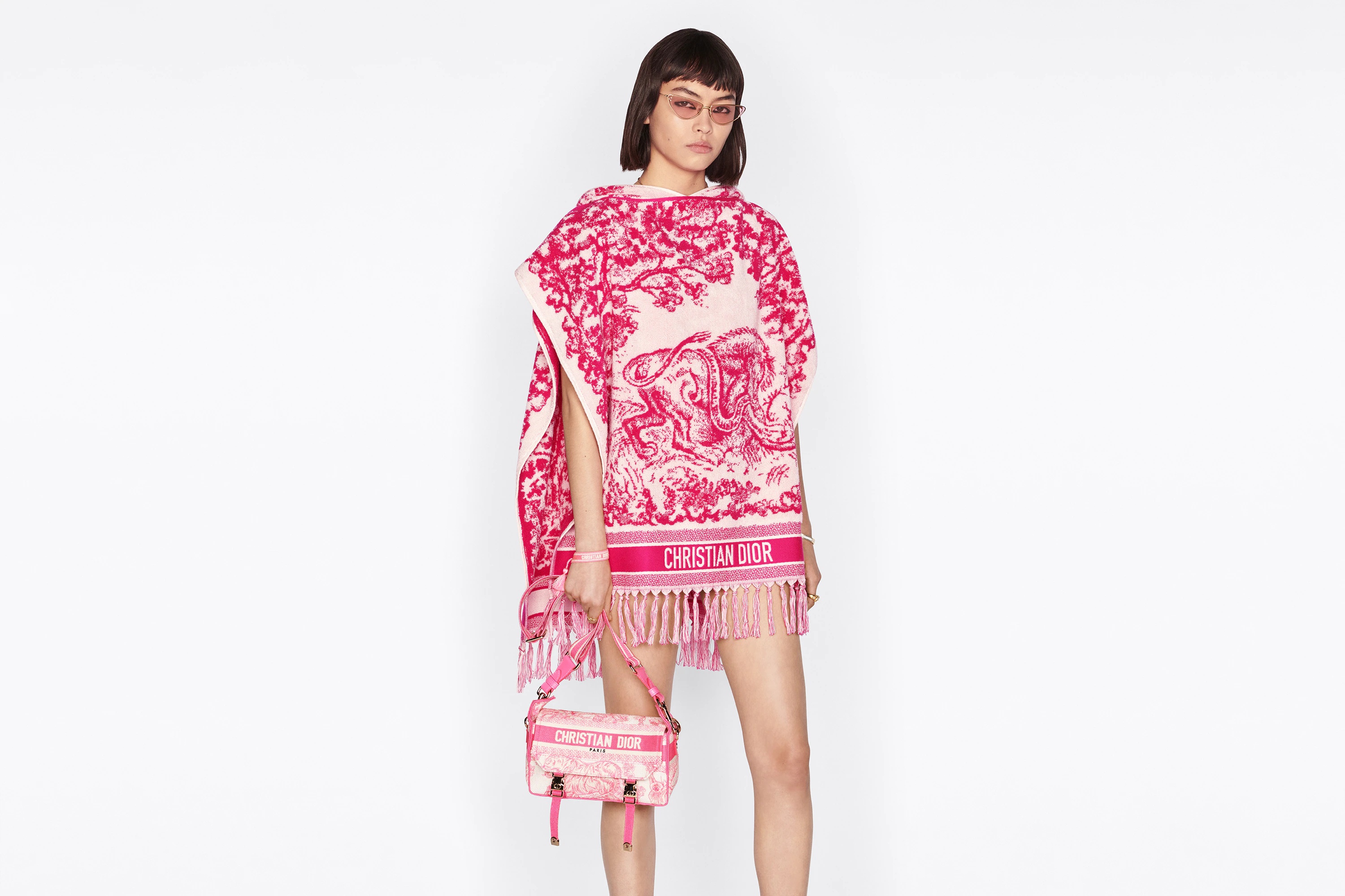 Toile de Jouy Sauvage Hooded Poncho - 4