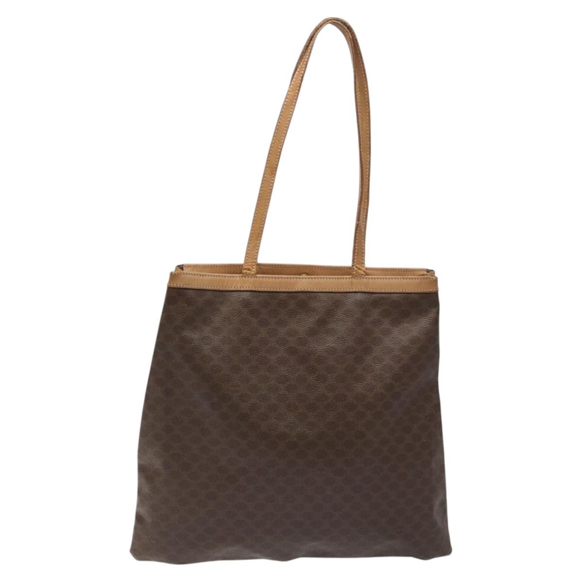 CELINE Macadam Canvas Tote Bag Pvc Brown - 3