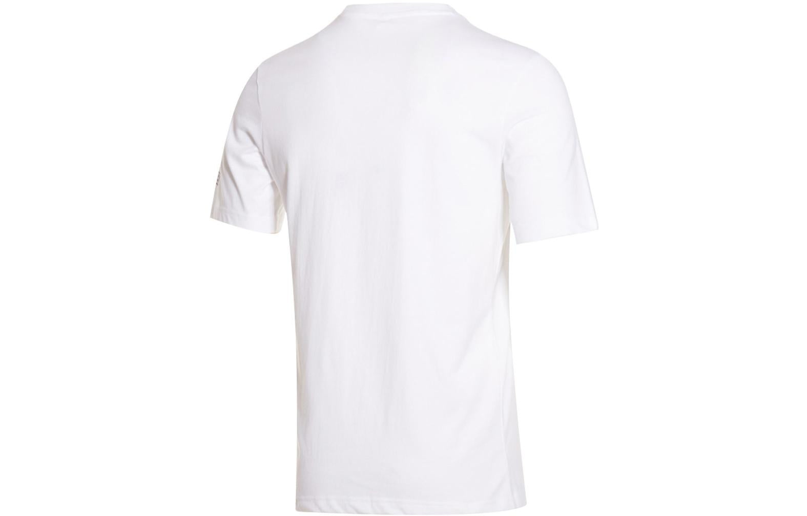 Men's adidas Alphabet Printing Round Neck Pullover Casual Short Sleeve White T-Shirt FM2812 - 2