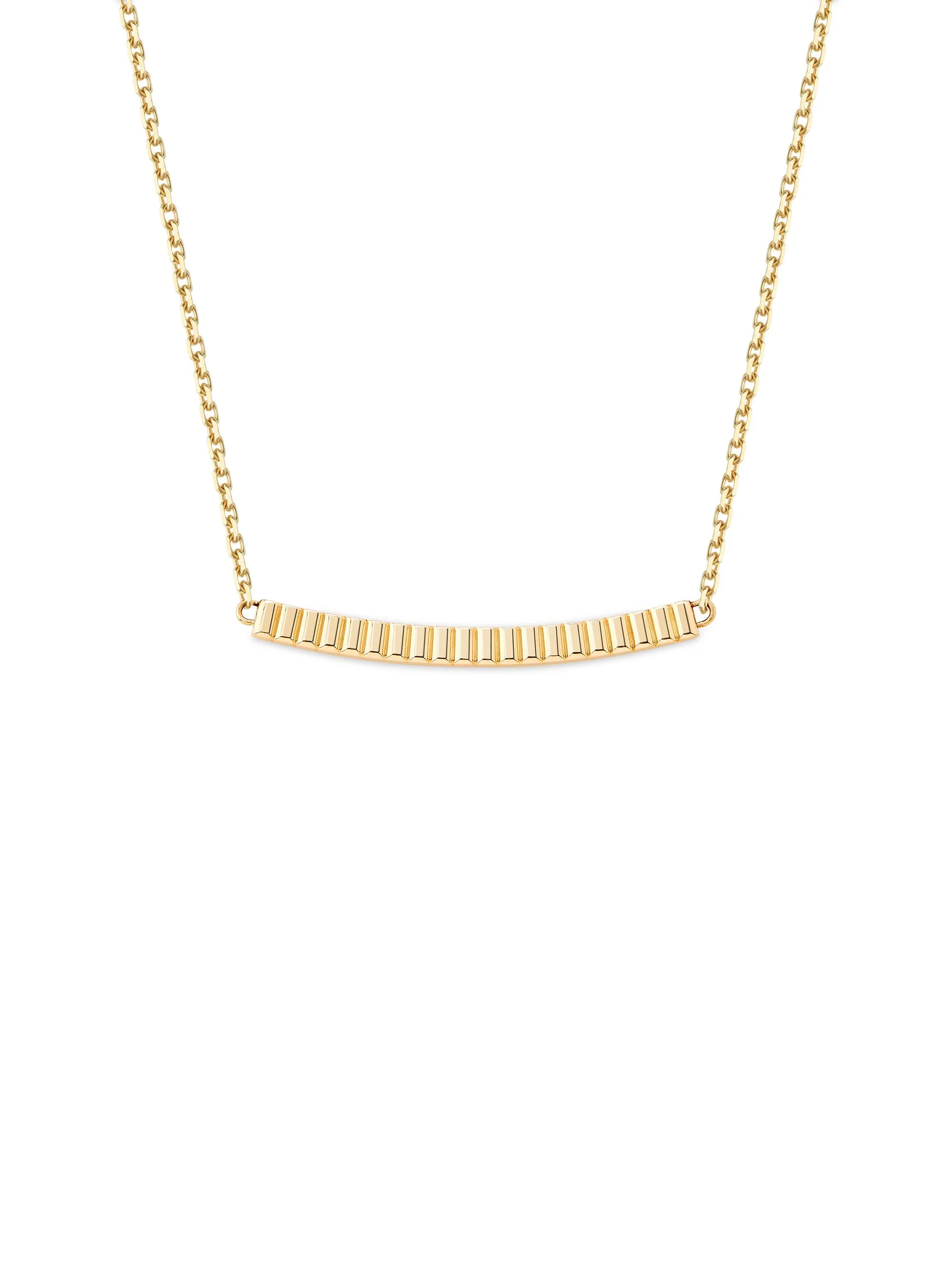 Women's Quatre 18K Yellow Gold Grosgrain Bar Pendant Necklace - Yellow Gold - 1