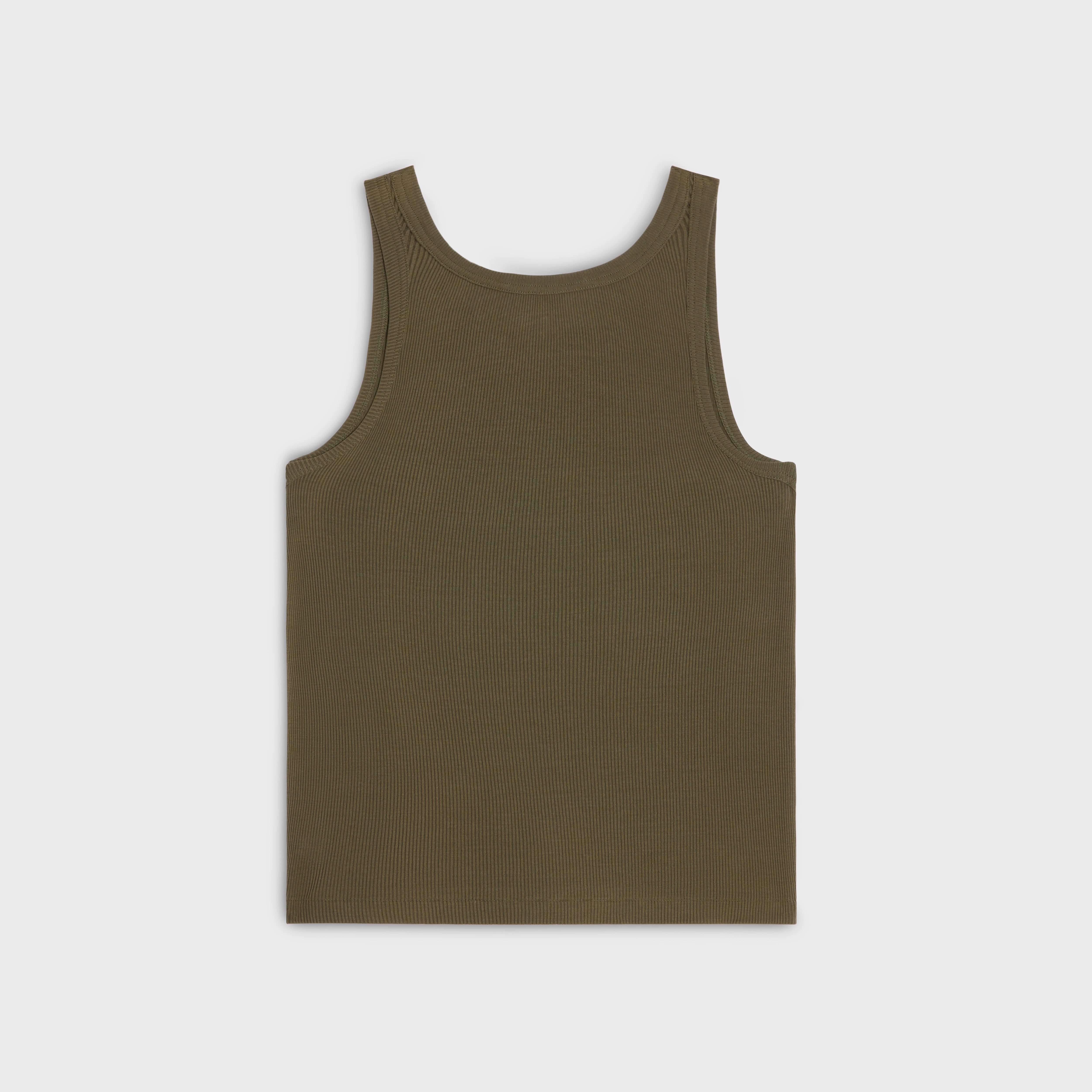 triomphe tank top in ribbed silk jersey - 2