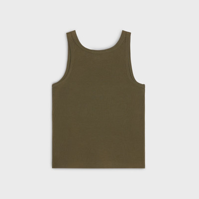 CELINE triomphe tank top in ribbed silk jersey outlook