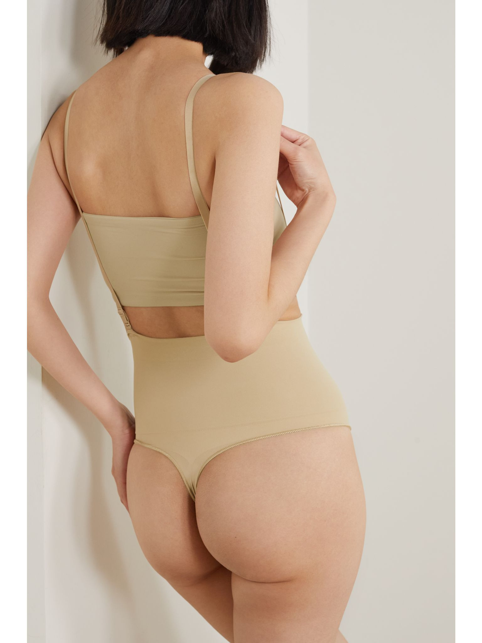 Core Control High Waist Thong - Clay Beige - 3