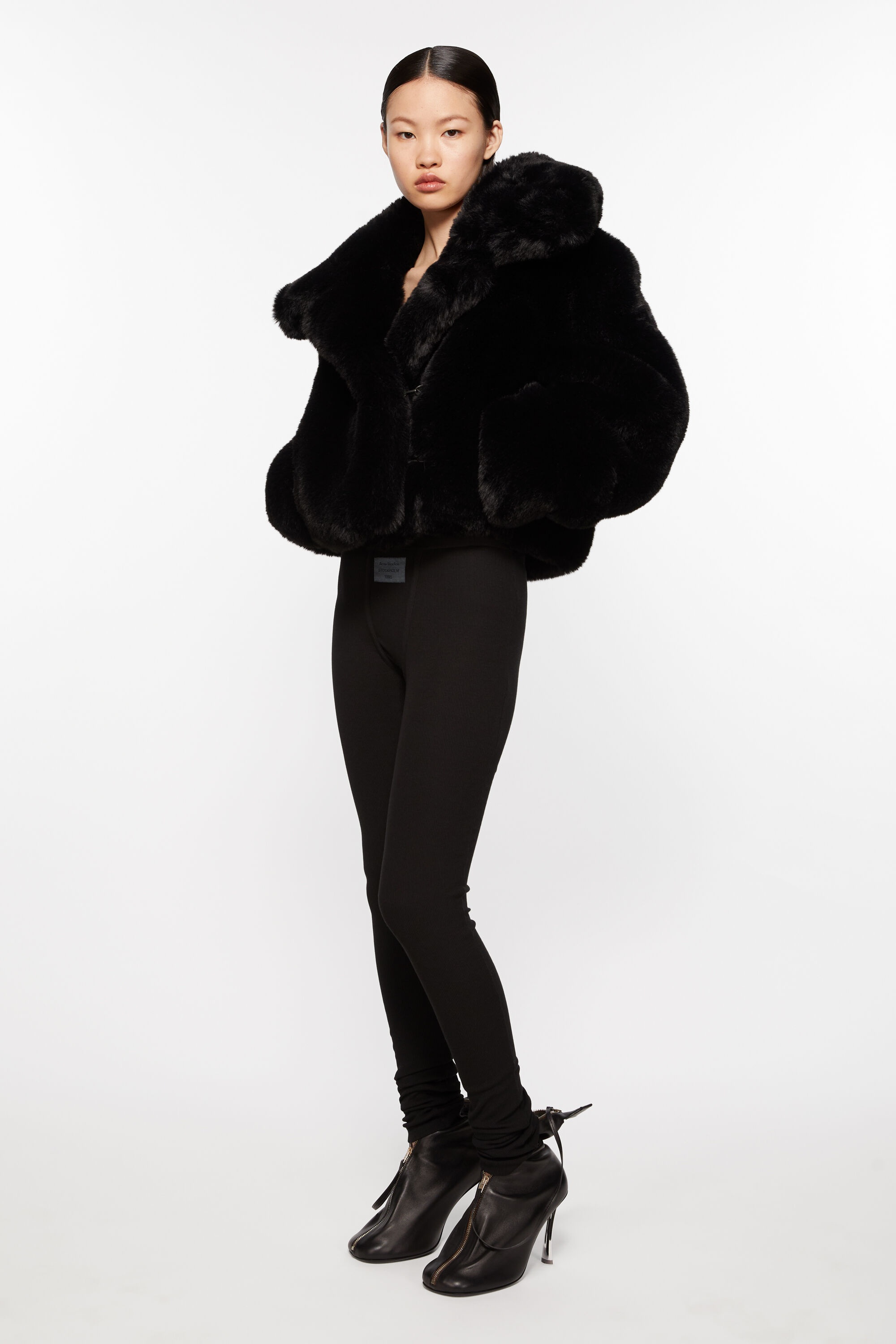 Rib leggings - Black - 4