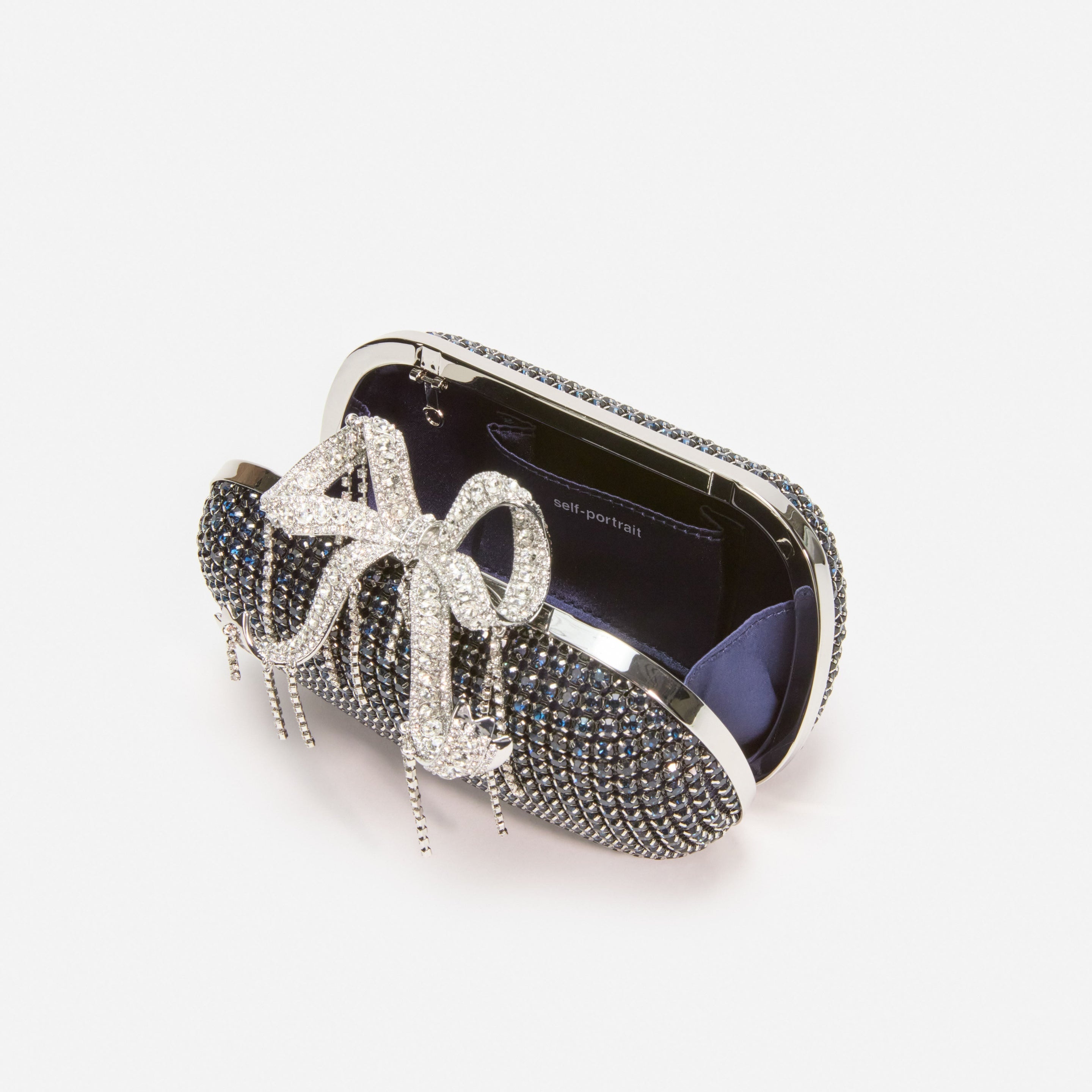 Navy Chainmail  Clutch Bag - 5