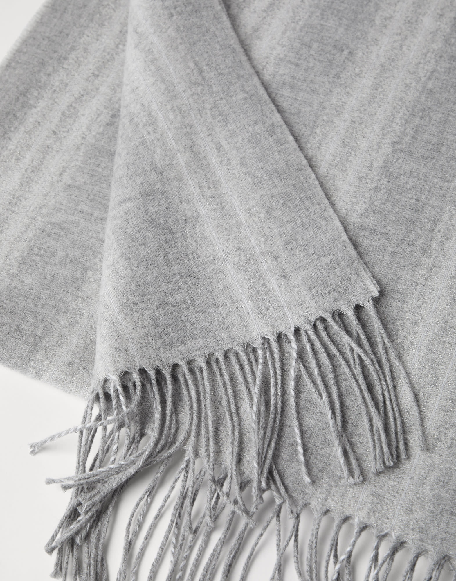 Cashmere and silk scarf with sparkling and dazzling stripes - 3