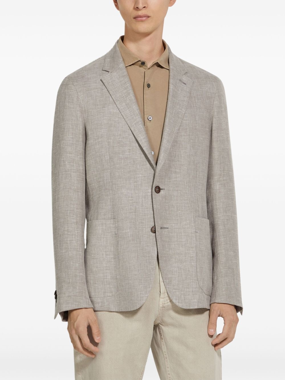 slub blazer - 3