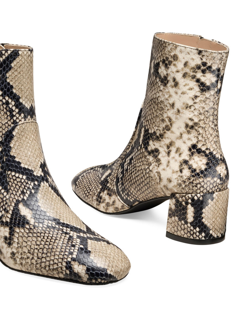 Women's Maeve 50MM Snake-Embossed Leather Boots - Roccia 4